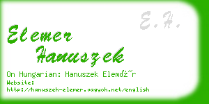 elemer hanuszek business card